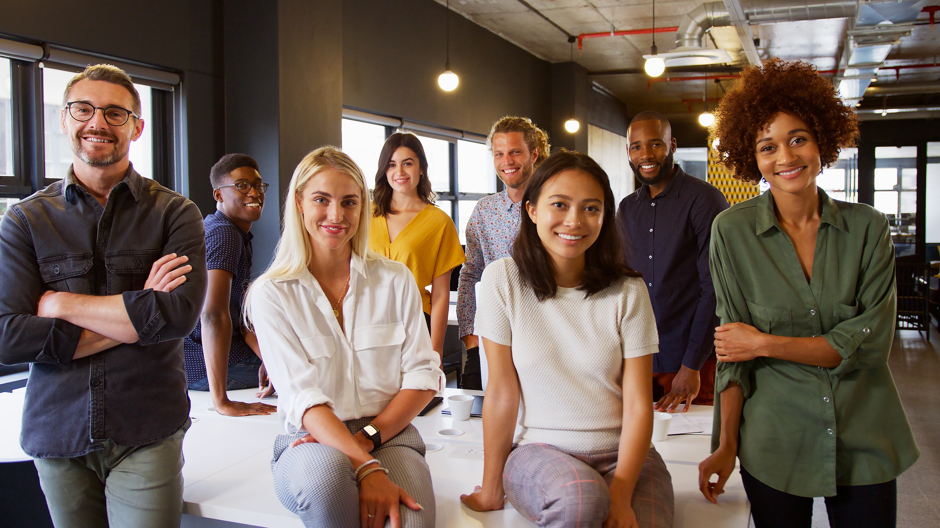 portrait of a smiling multi Cultural business team