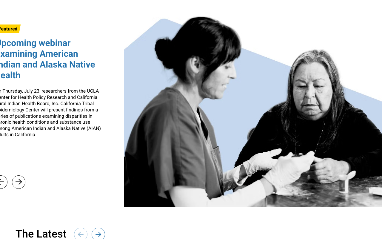 UCLA Center for Health Policy Research website homepage