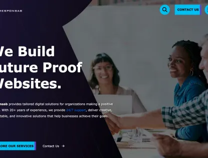 Our own website Responsab Homepage Hero